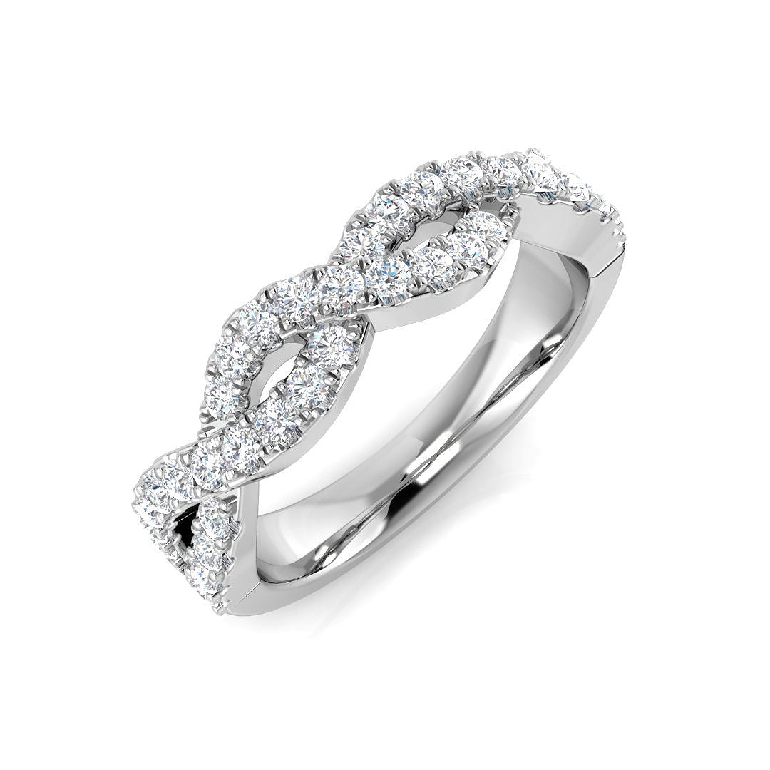 Infinity Diamond Link Ring | 0.5ct | Hallmarked Gold & Platinum