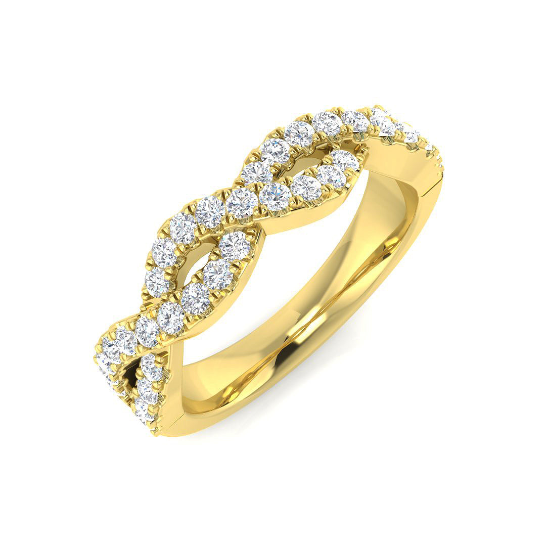 Infinity Diamond Link Ring | 0.5ct | Hallmarked Gold & Platinum
