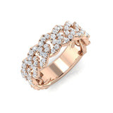 Multi Row Diamond Link Ring | 0.75ct–1.25ct | UK Hallmarked