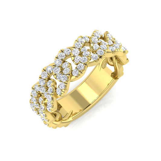 Multi Row Diamond Link Ring | 0.75ct–1.25ct | UK Hallmarked
