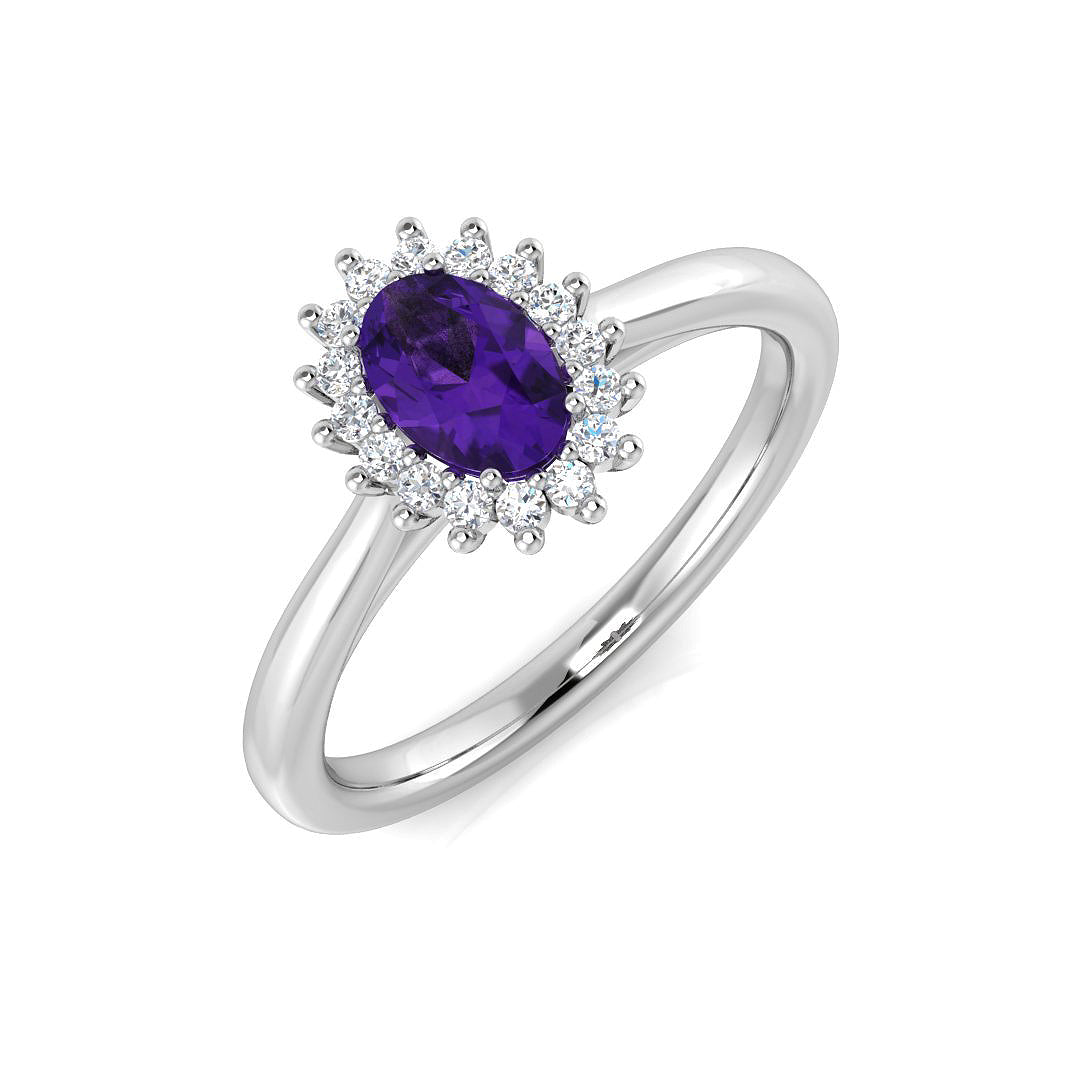 Diamond Caernarfon Amethyst Ring | 0.5ct - 1.5ct