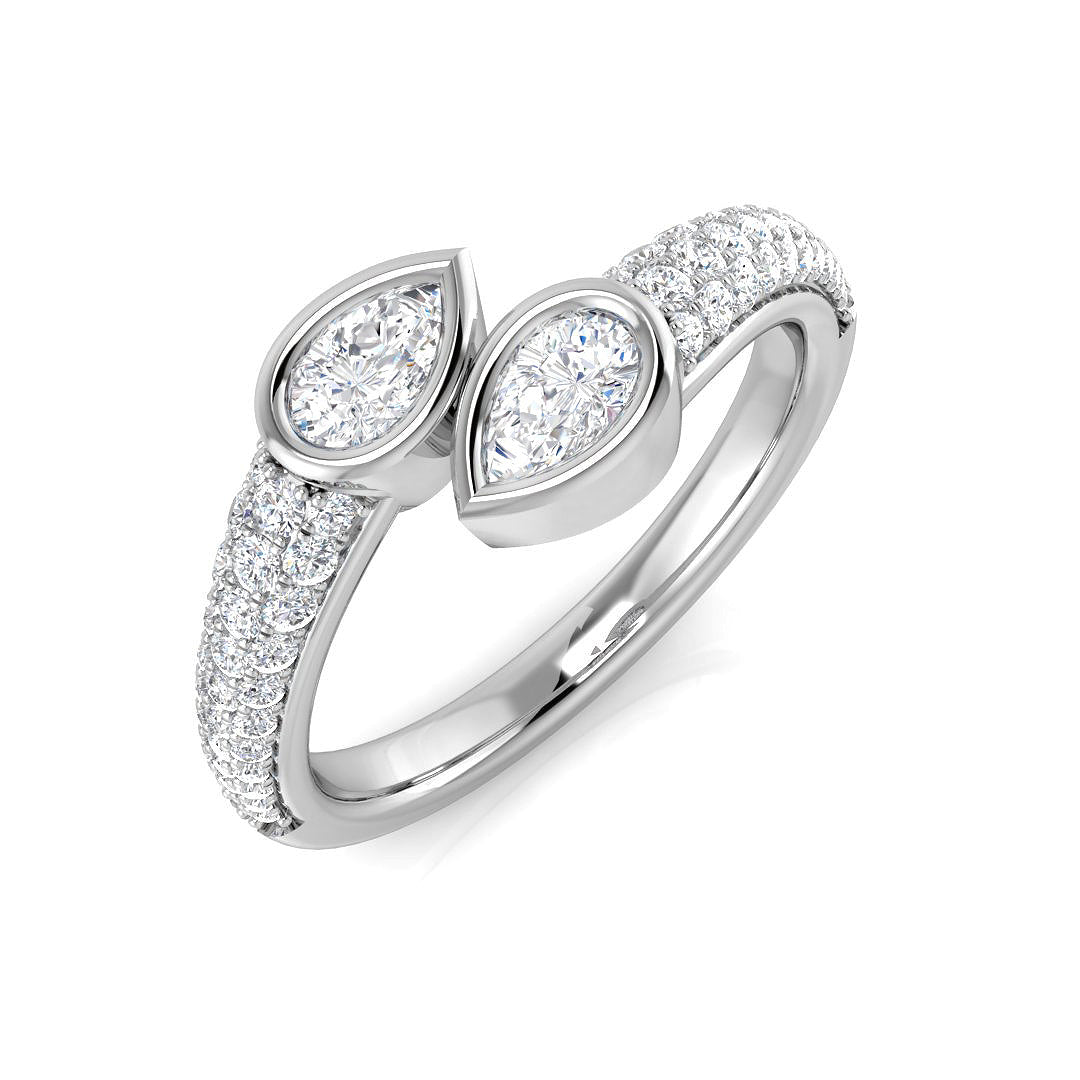 Diamond Isleworth 2 Stone Ring | 0.75ct | Hallmarked Gold & Platinum