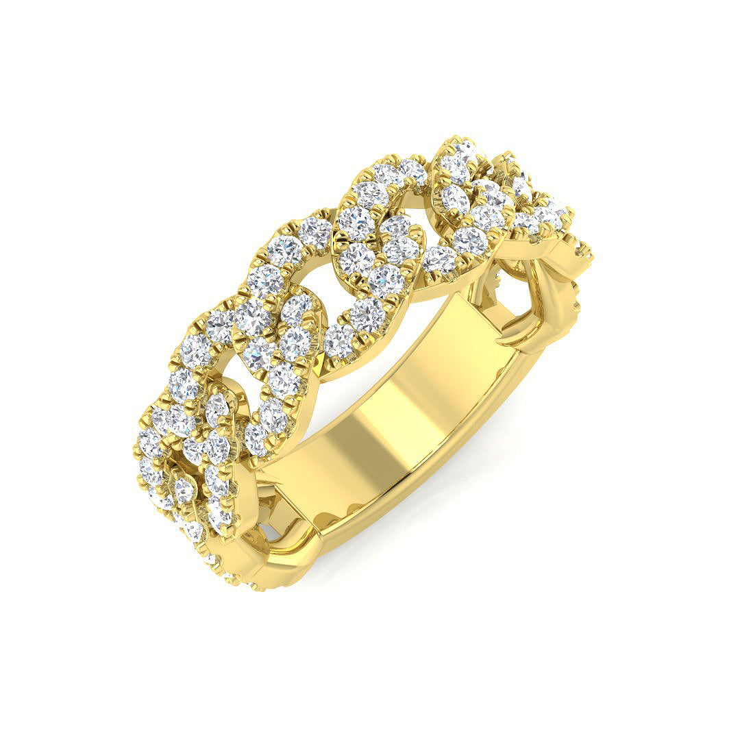 1.00Carat D-E/VS Lab Grown Diamond Fancy Wedding Ring 9k Yellow Gold Ready To Ship