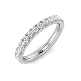 Round Diamond Lab & Natural Half Eternity Ring 0.50 Ct Pave