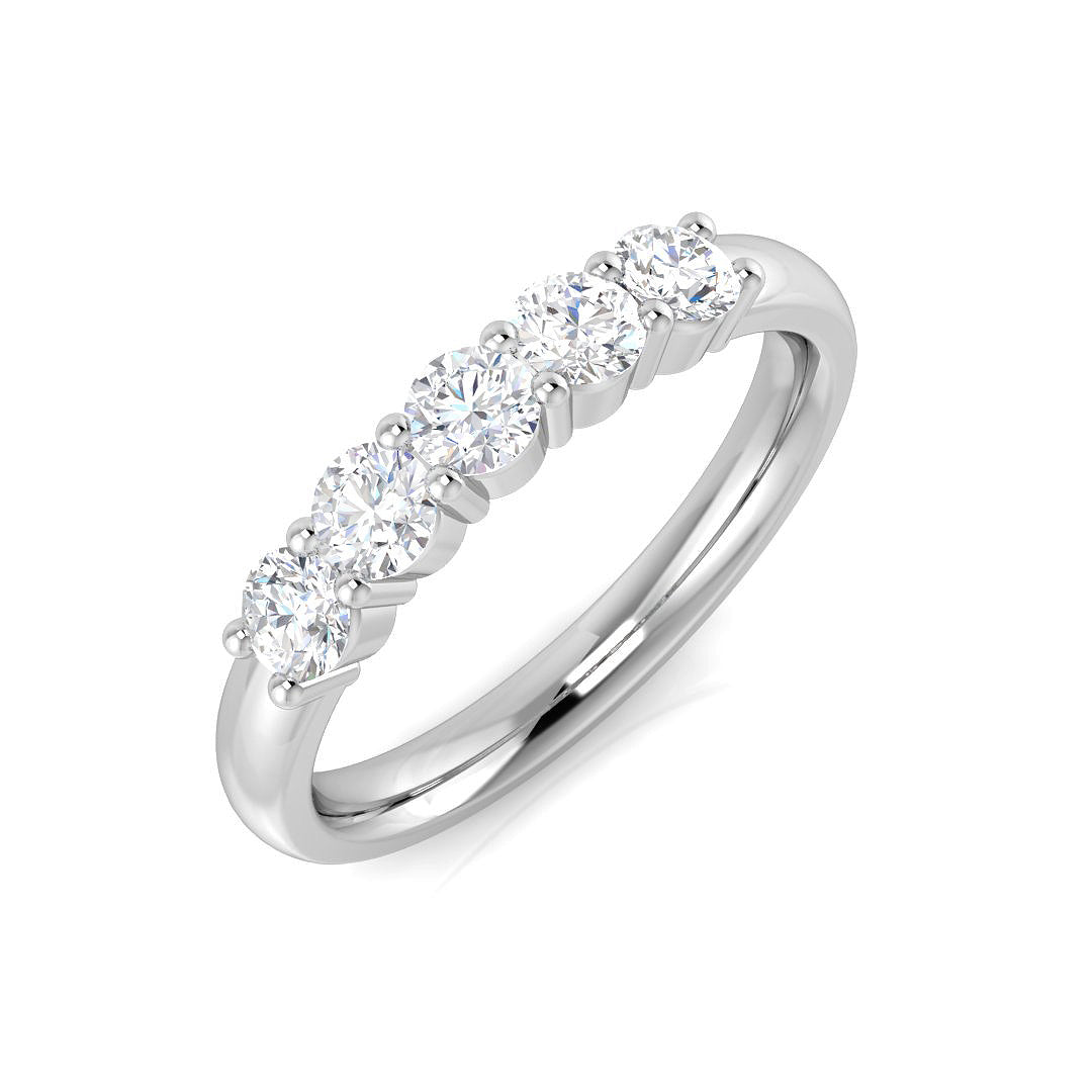 Diamond Woking 5 Stone Ring | 0.5ct | Hallmarked Gold & Platinum