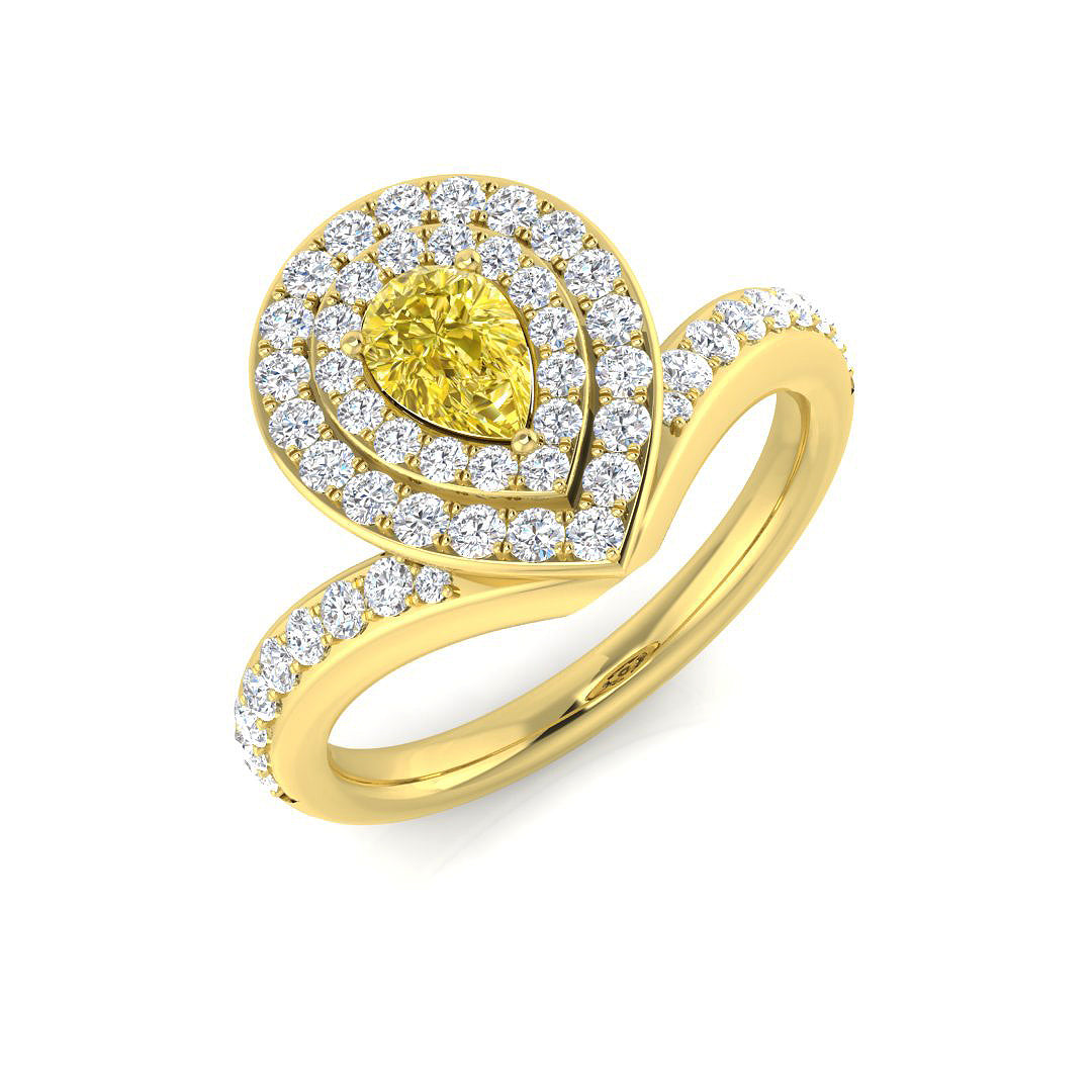 Pear Diamond Ring, Solitaire Diamond Ring, Cluster Diamond Ring
