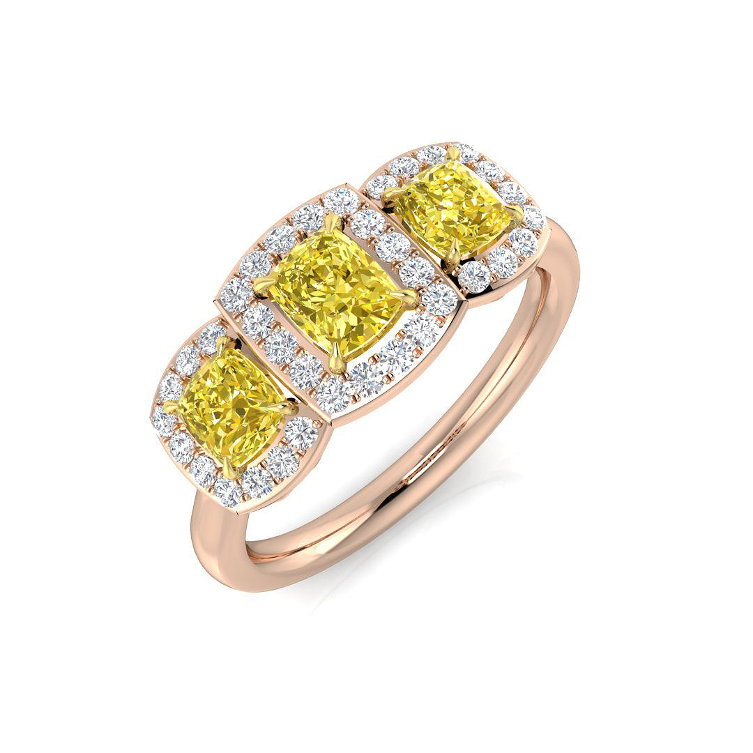 Diamond Roehampton 3 Stone Ring | 1.75ct | Hallmarked Gold & Platinum
