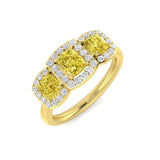 Diamond Roehampton 3 Stone Ring | 1.75ct | Hallmarked Gold & Platinum
