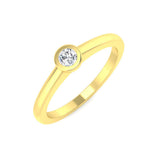 Round Cut Diamond Ring, Modern Engagement Ring
