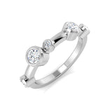Round Lab Grown Diamond Bubble Ring Platinum UK Hallmarked