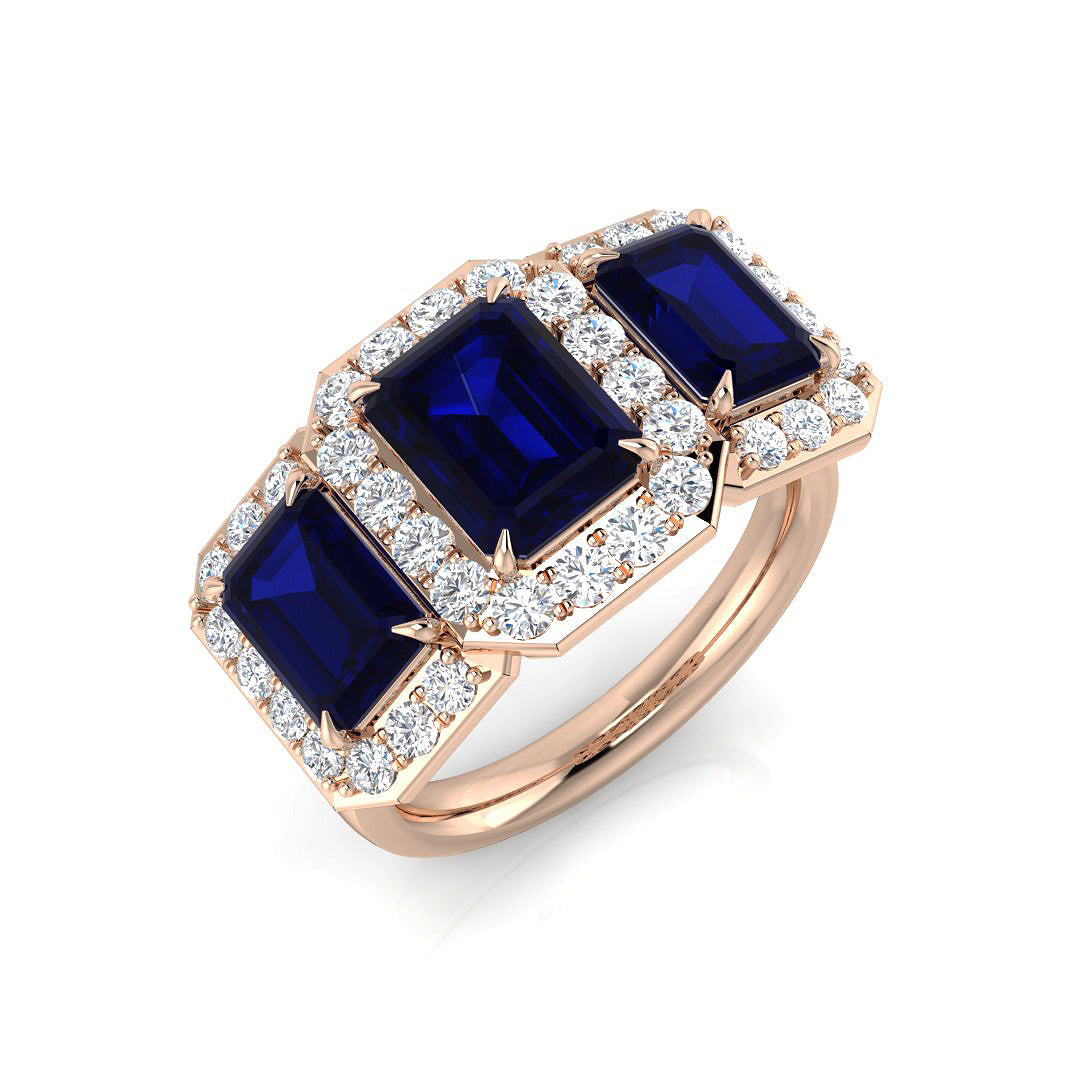Blue Sapphire Engagement Ring