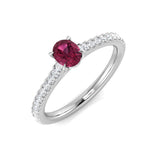 Diamond Lisson Pink Tourmaline Ring | 0.5ct - 0.75ct