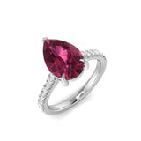 Diamond Primrose Pink Tourmaline Ring | 3ct