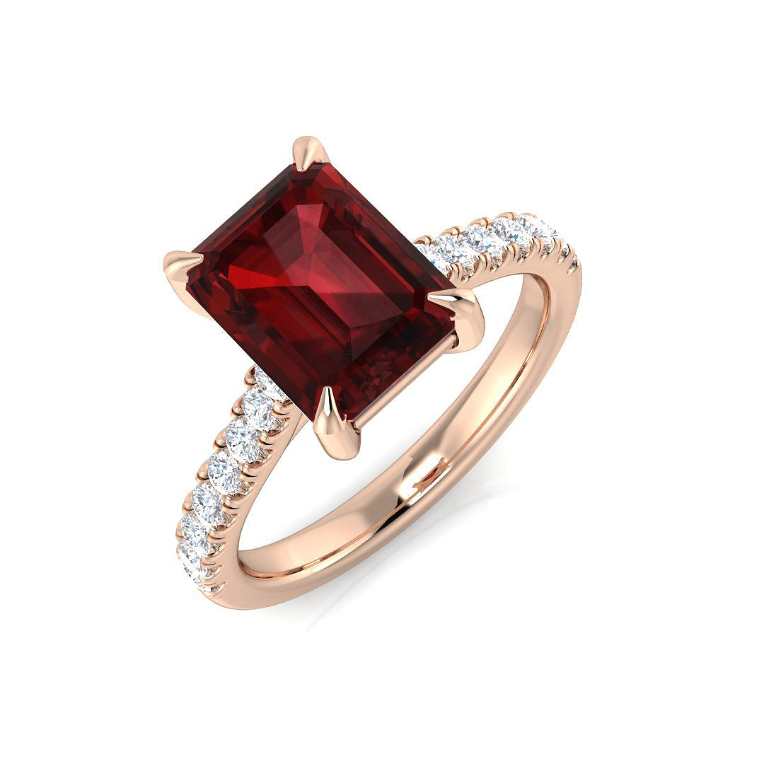 Diamond Belsize Rhodolite Ring | 1.5ct - 3ct