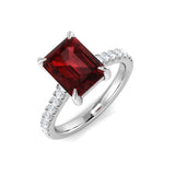 Diamond Belsize Rhodolite Ring | 1.5ct - 3ct