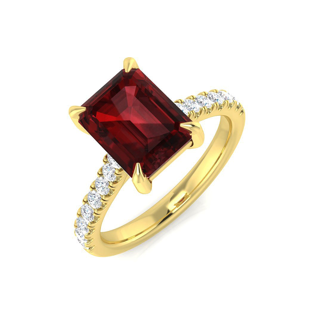 Diamond Belsize Rhodolite Ring | 1.5ct - 3ct