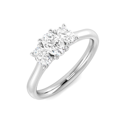 3-Stone Diamond Ring | 0.75 Carat | Natural & Lab-Grown Diamonds