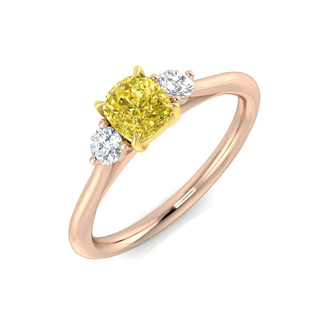 Diamond Archway 3 Stone Ring | 0.5ct | Hallmarked Gold & Platinum