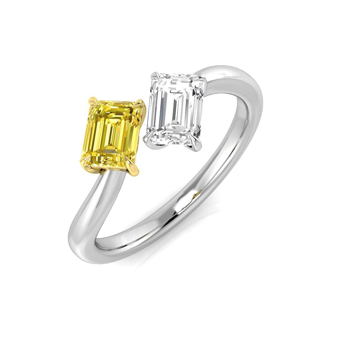 Diamond Besfakt 2 Stone Ring | 1ct | Hallmarked Gold & Platinum