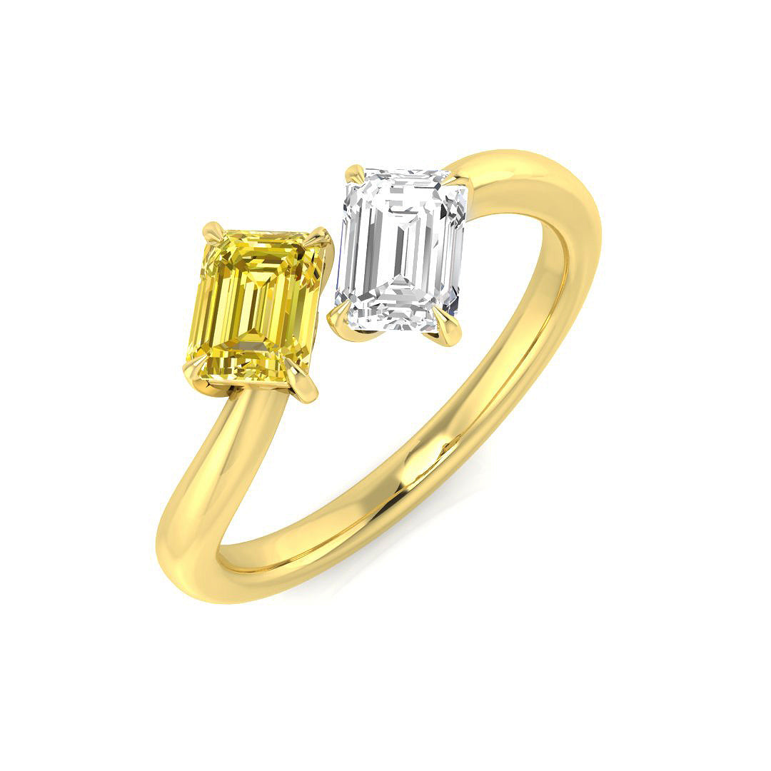 Diamond Besfakt 2 Stone Ring | 1ct | Hallmarked Gold & Platinum