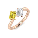 Diamond Besfakt 2 Stone Ring | 1ct | Hallmarked Gold & Platinum