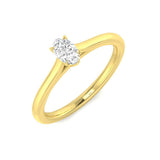 Oval Solitaire Diamond Ring |Gold & Platinum | Engagement Ring | 0.50 Carat
