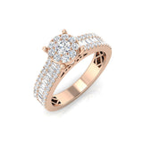 Baguette & Round Brilliant Cluster Ring | 0.75ct - 3ct | Gold & Platinum