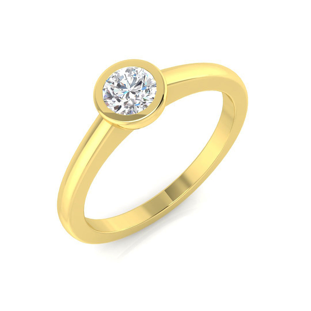 Lab Grown Diamond Ring, White Gold Engagement Ring