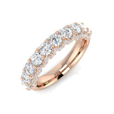 Halb-Ewigkeitsring mit 1,50 ct, D/VVS, im Labor gezüchtetem Diamanten im Rundschliff