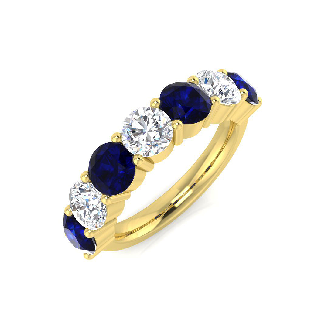Diamond Dirletob Blue Sapphire Ring | 0.5ct - 2.75ct