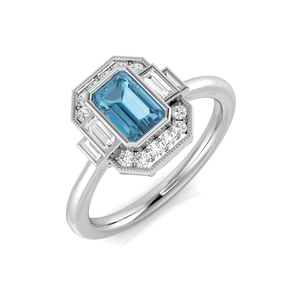 Diamond Pobtypridd Amethyst Ring | 0.75ct - 1ct