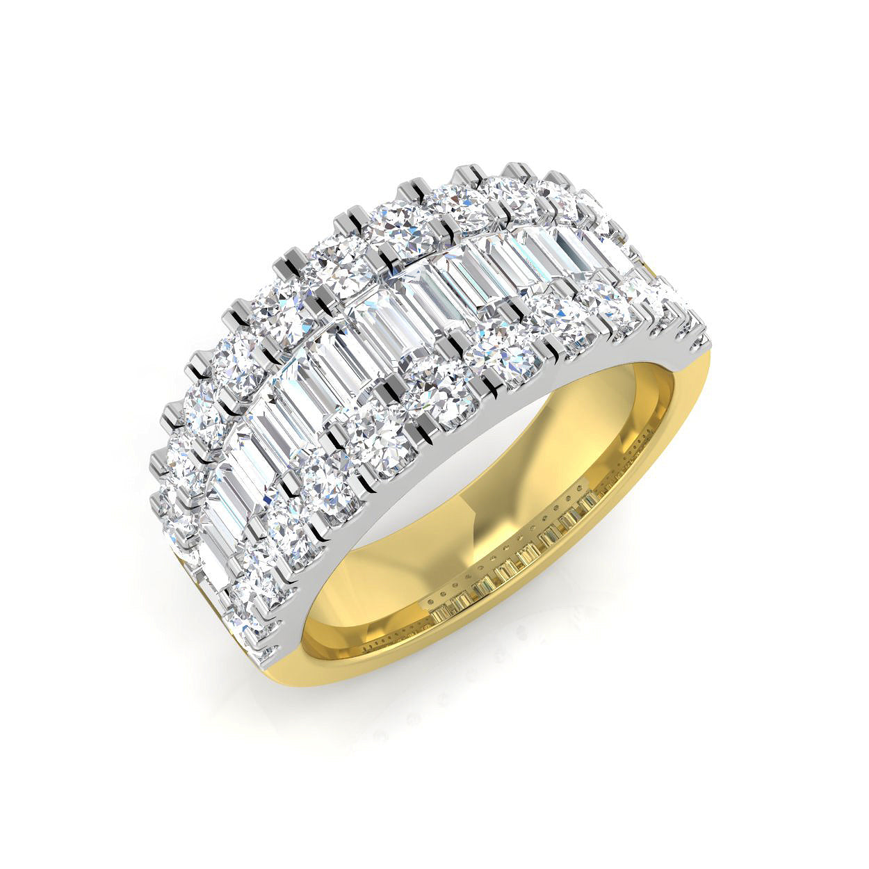 Diamond Leedk Baguette & Brilliant Ring | 1ct - 3ct