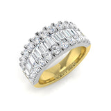 Diamond Leedk Baguette & Brilliant Ring | 1ct - 3ct