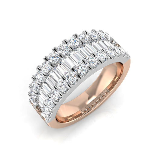 Baguette & Round Brilliant Cut Diamond Eternity Ring