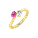 Diamond Archway Pink Sapphire Ring | 0.3ct - 0.5ct