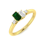 Diamond Kilmarbock Emerald Ring | 0.33ct | Hallmarked Gold & Platinum