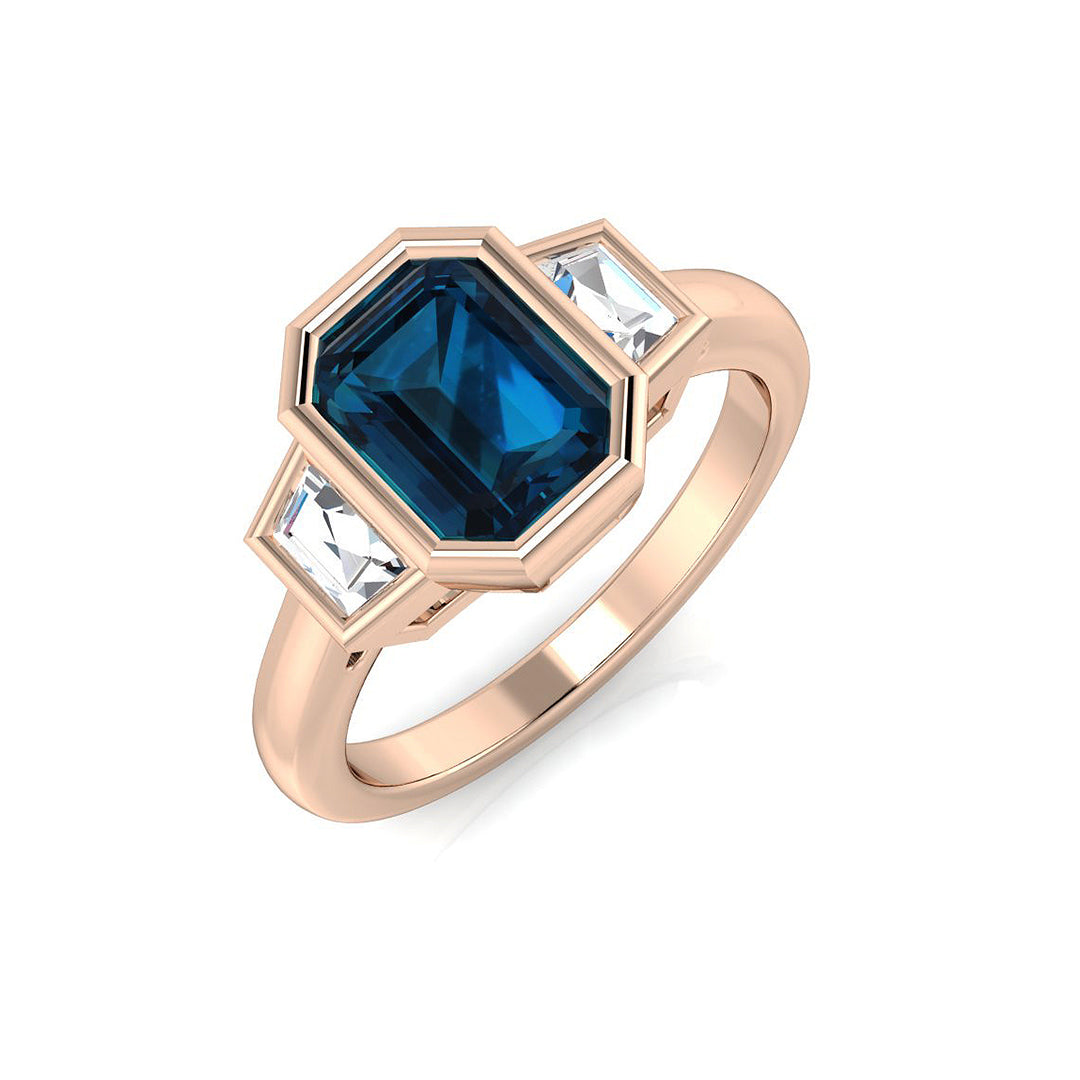 Diamond Bargoed London Blue Topaz Ring | 2.25ct