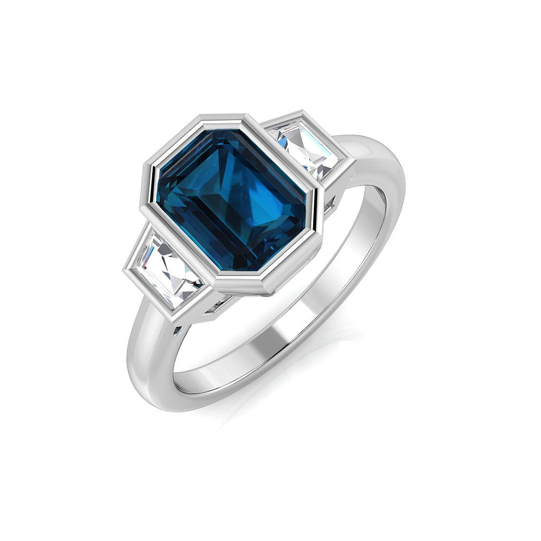 Diamond Bargoed London Blue Topaz Ring | 2.25ct