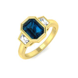Diamond Bargoed London Blue Topaz Ring | 2.25ct