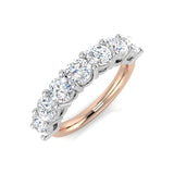 7-Stone Natural Round Cut Diamond Wedding Ring