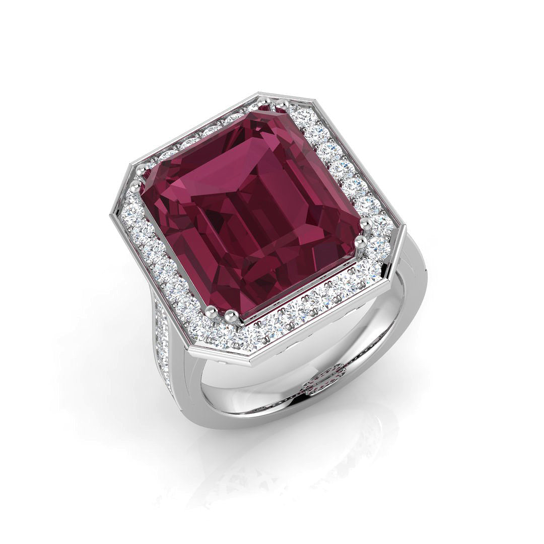 Diamond Hatfield Pink Tourmaline Ring | 11.5ct