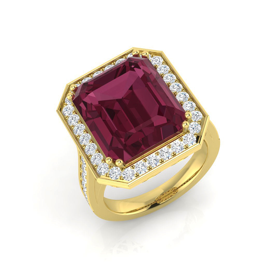 Diamond Hatfield Pink Tourmaline Ring | 11.5ct