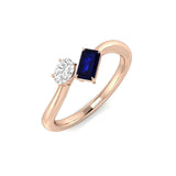 Toi Et Moi Sapphire Ring in Gold 
