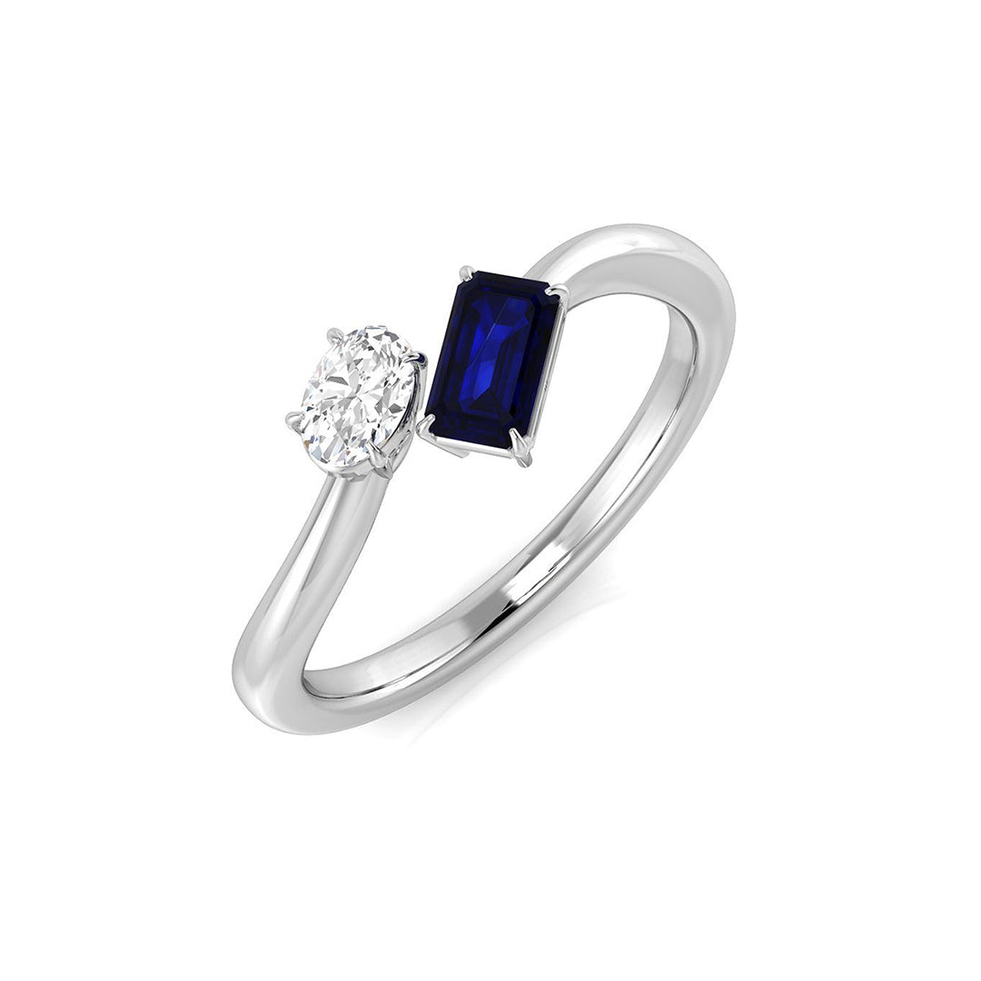 Toi Et Moi Sapphire Ring for Women