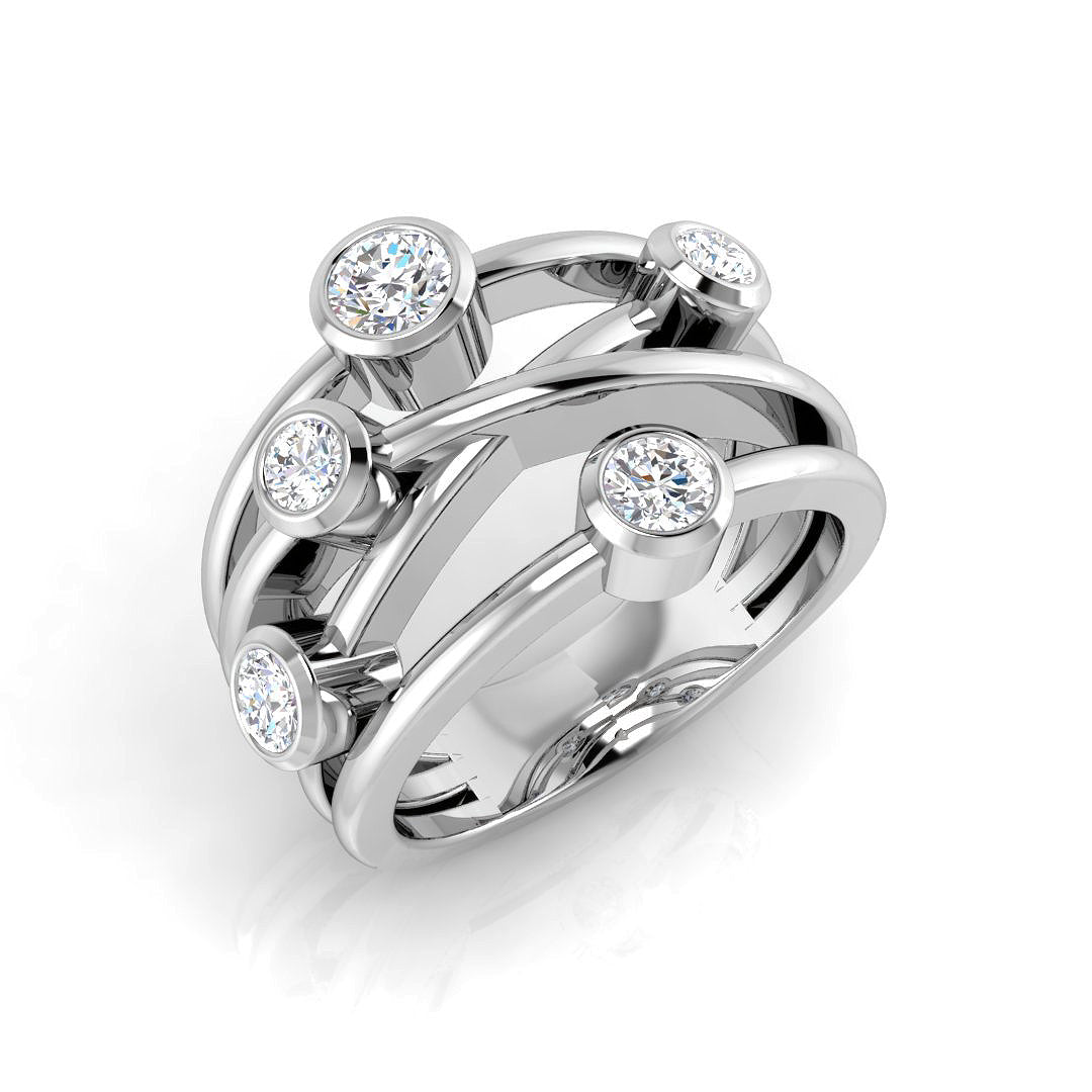 0.7Ct Lab Grown Diamond Ring in 9k White Gold