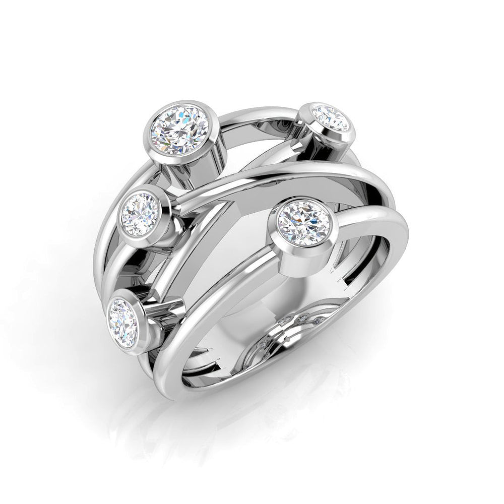 0.7Ct Lab Grown Diamond Ring in 9k White Gold