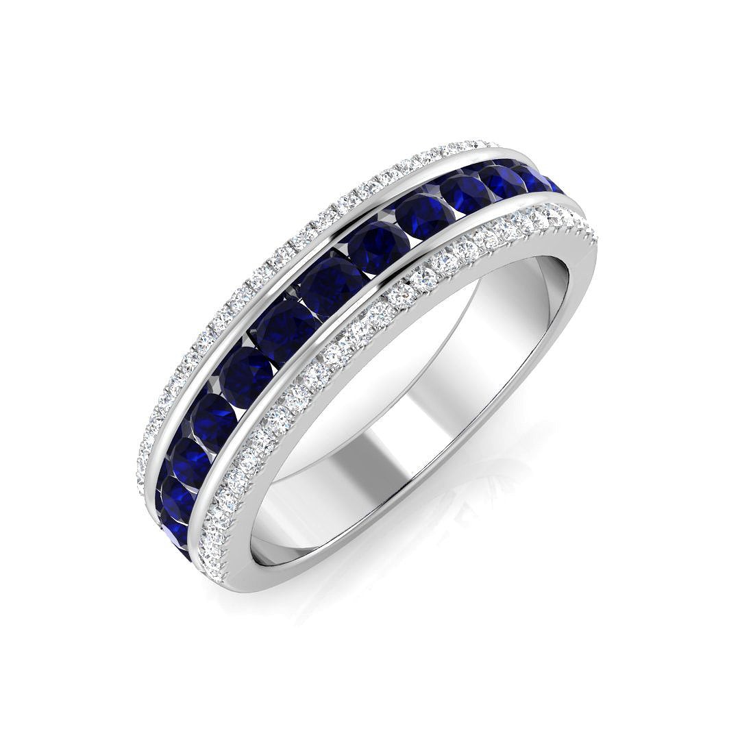 Diamond Blue Sapphire Ring | 0.75ct - 1ct