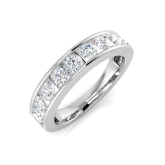 1.00Carat D-E/VS Lab Grown Diamond Half Eternity Wedding Ring 950 Platinum Ready To Ship