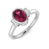 Diamond Belvoir Pink Tourmaline Ring | 1ct - 1.75ct