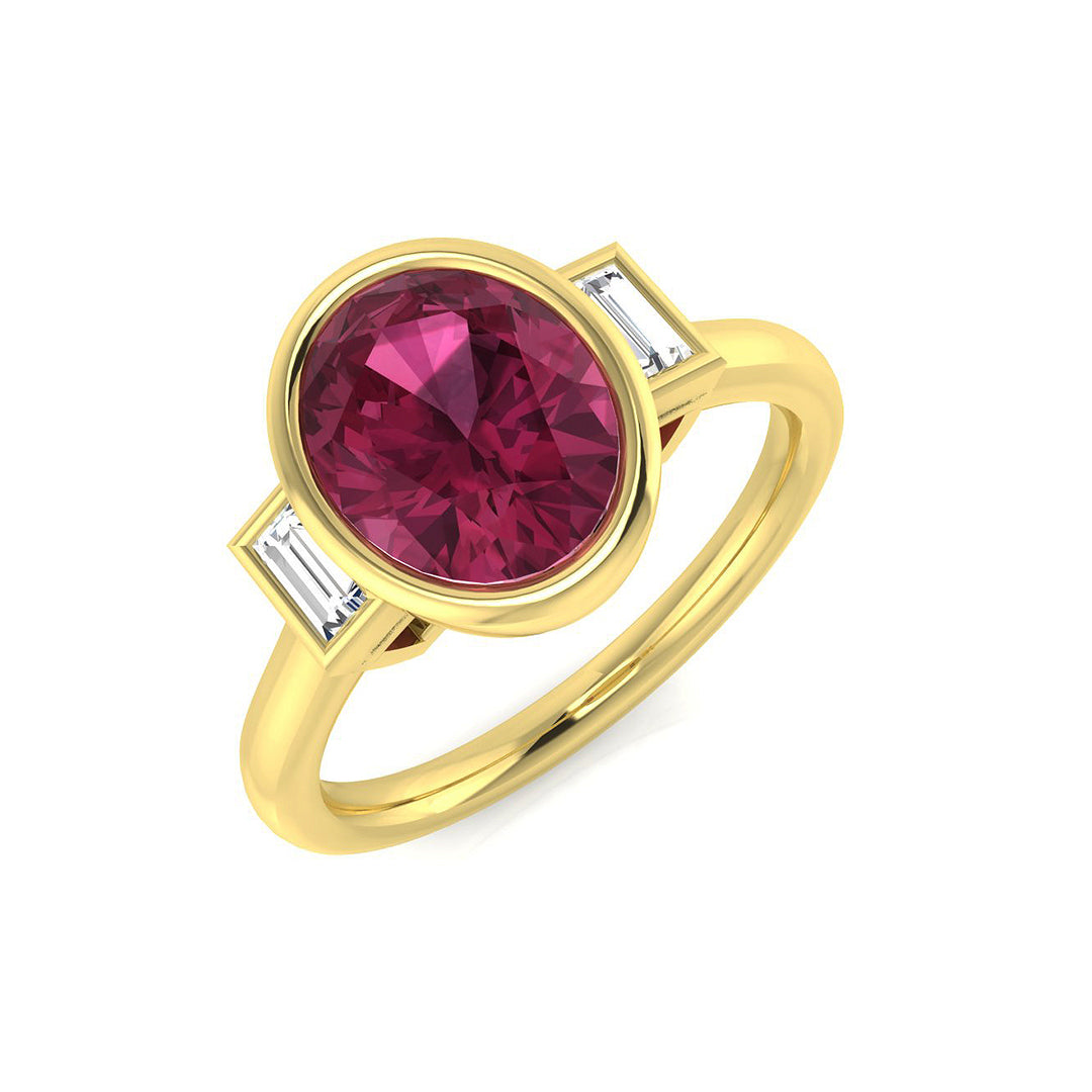 Diamond Belvoir Pink Tourmaline Ring | 1ct - 1.75ct